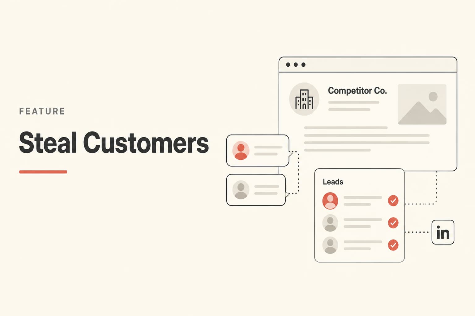steal customers illustration for ReachLoop